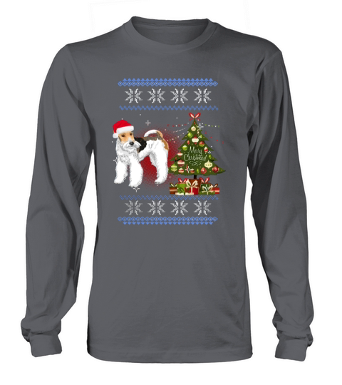 WIRE FOX TERRIER Ugly Christmas Long sleeved Unisex