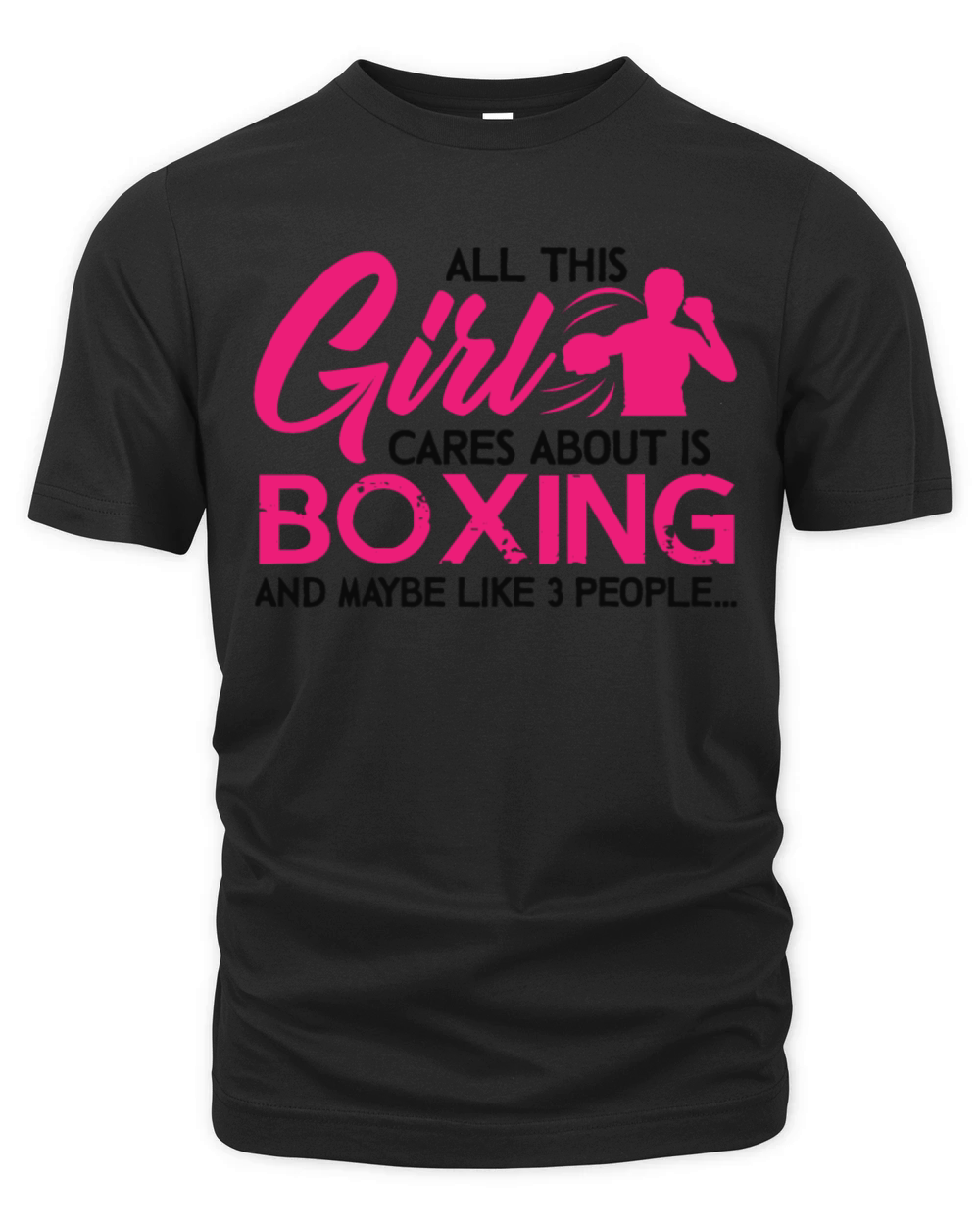 Boxing Girl Cares Hanes Tagles Organic Unisex T-shirt