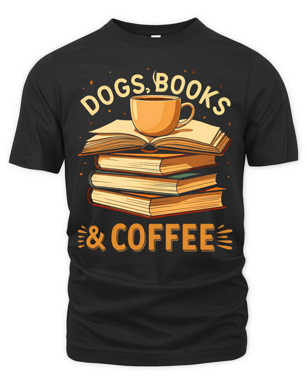 Dogs Books & Coffee 02 Organic Unisex T-shirt