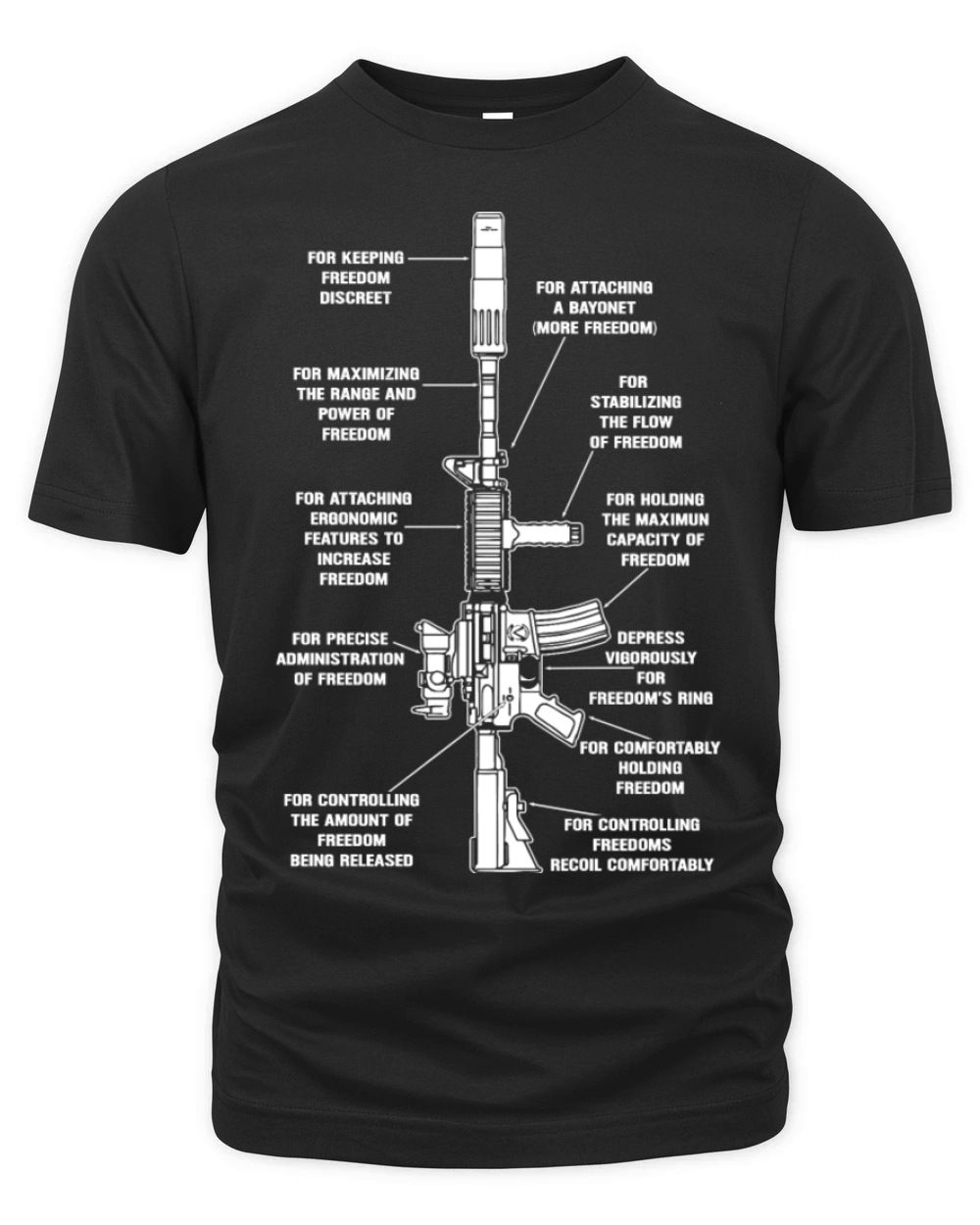 Gun - For keeping freedom discreet awesome t - shi Organic Unisex T-shirt