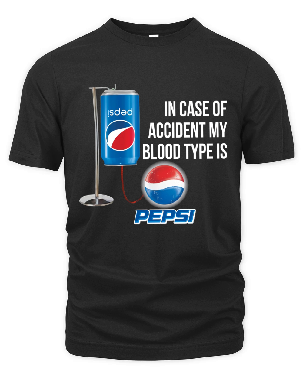 In Case Of Accident My Blood Type Is Pepsi shirt Organic Unisex T-shirt