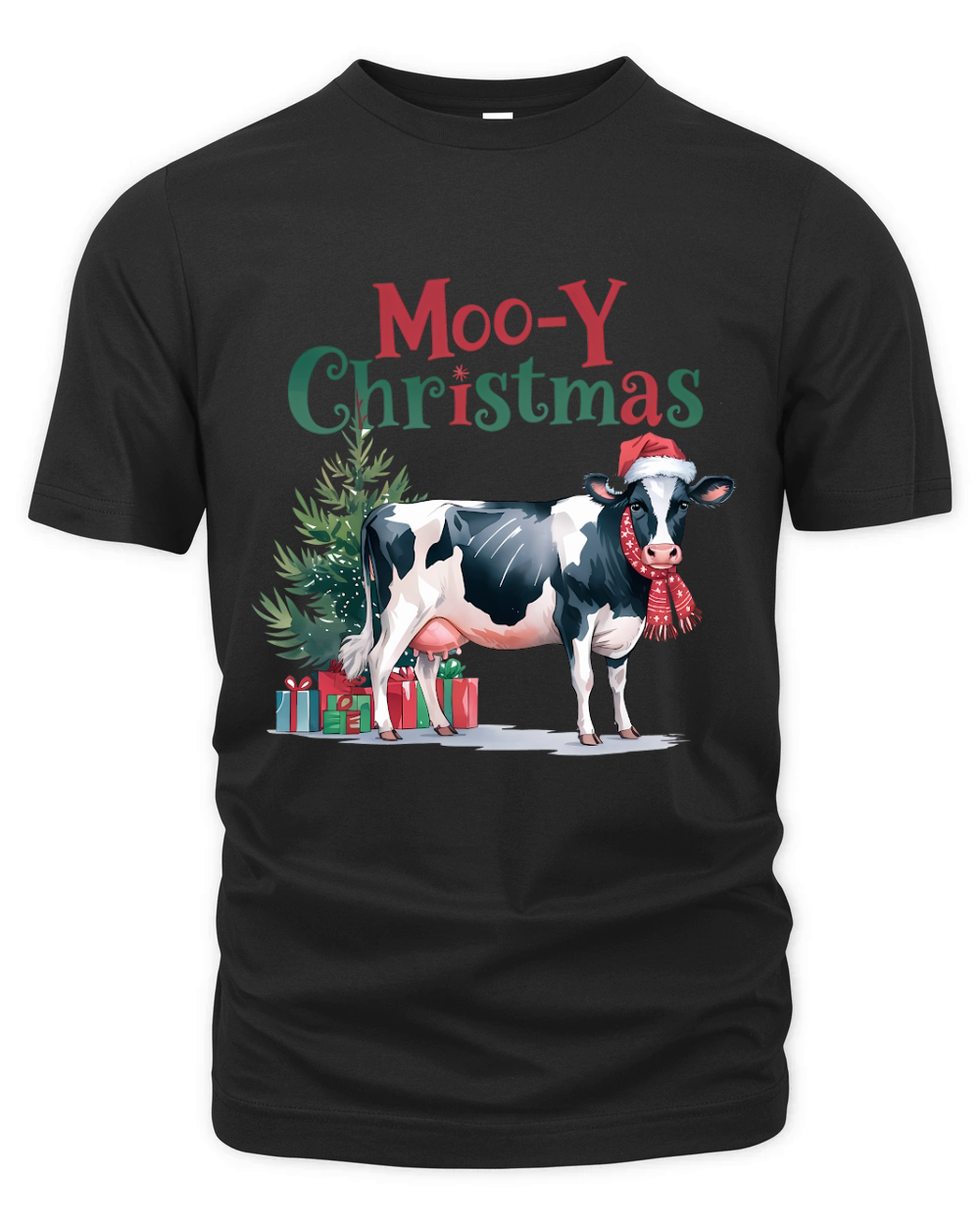 Moo Y Christmas Vintage 03 Organic Unisex T-shirt