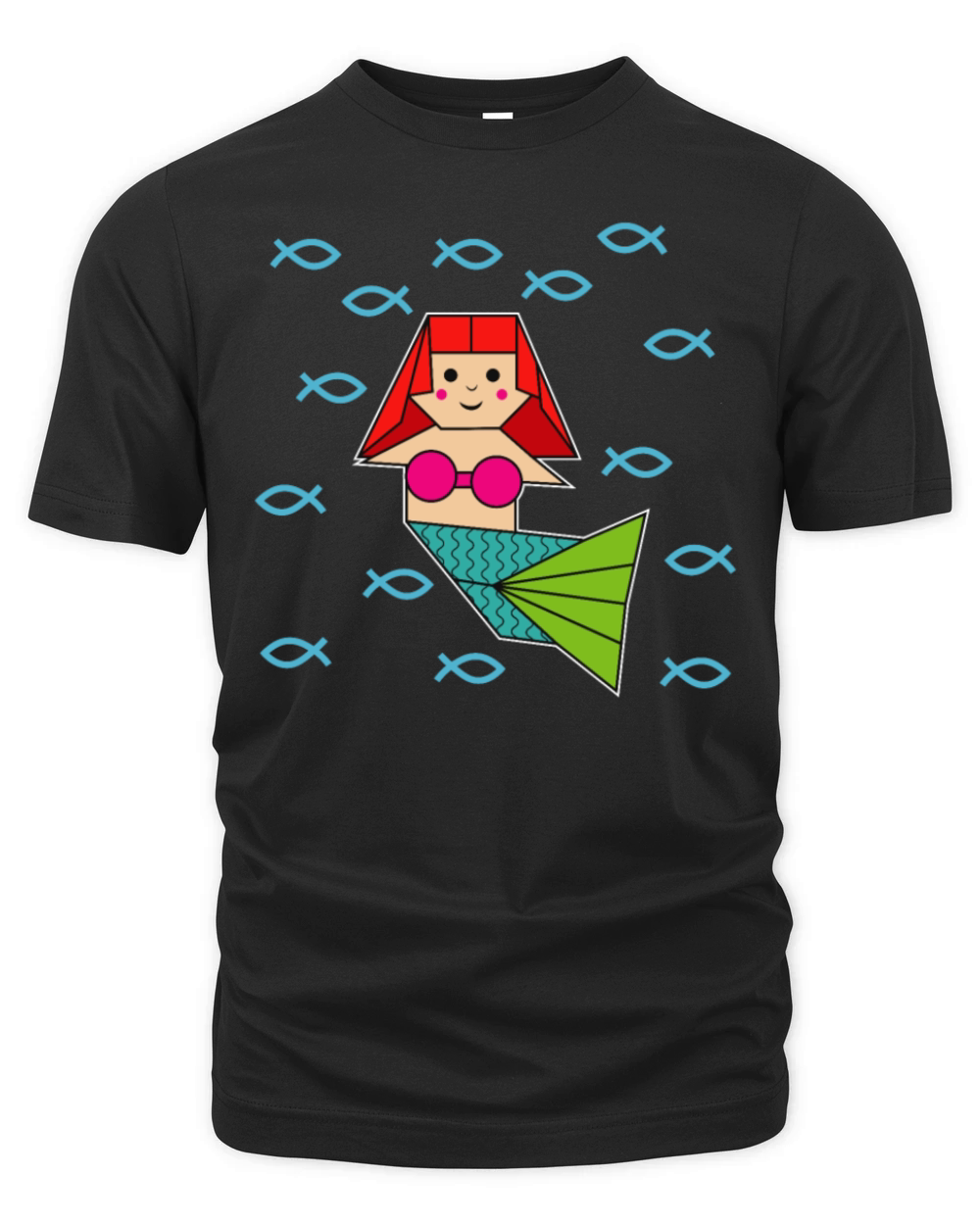 Origami Mermaid Organic Unisex T-shirt