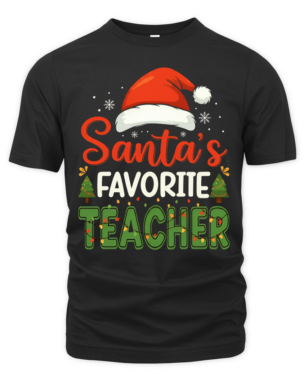 Santas Favorite Teacher 3 Organic Unisex T-shirt