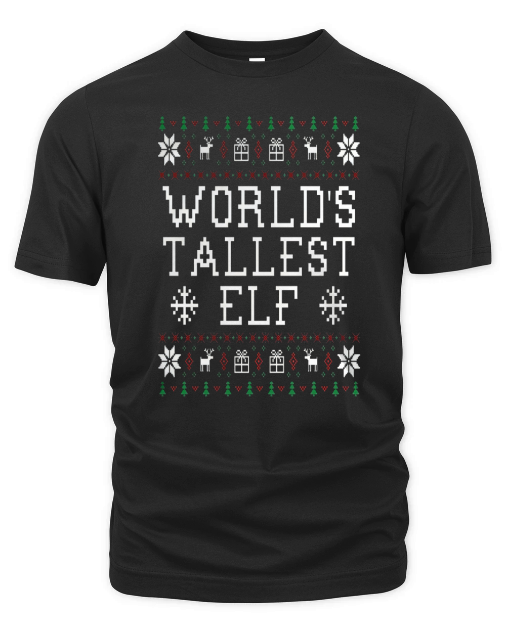 worlds tallest elf ugly Christmas Organic Unisex T-shirt