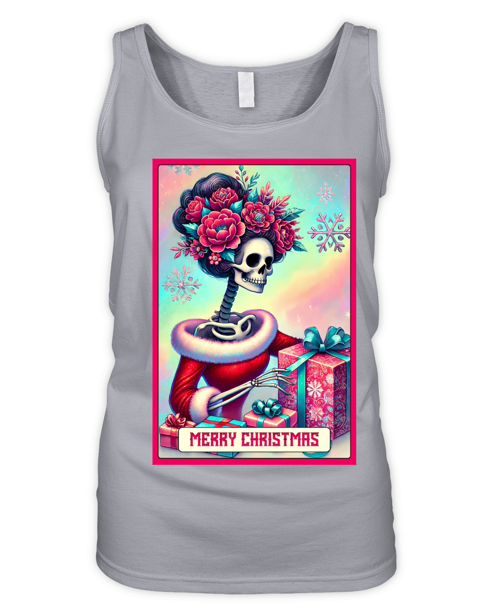 11.Christmas Skeleton Taro Cards Bundle Organic Women's Tank Top