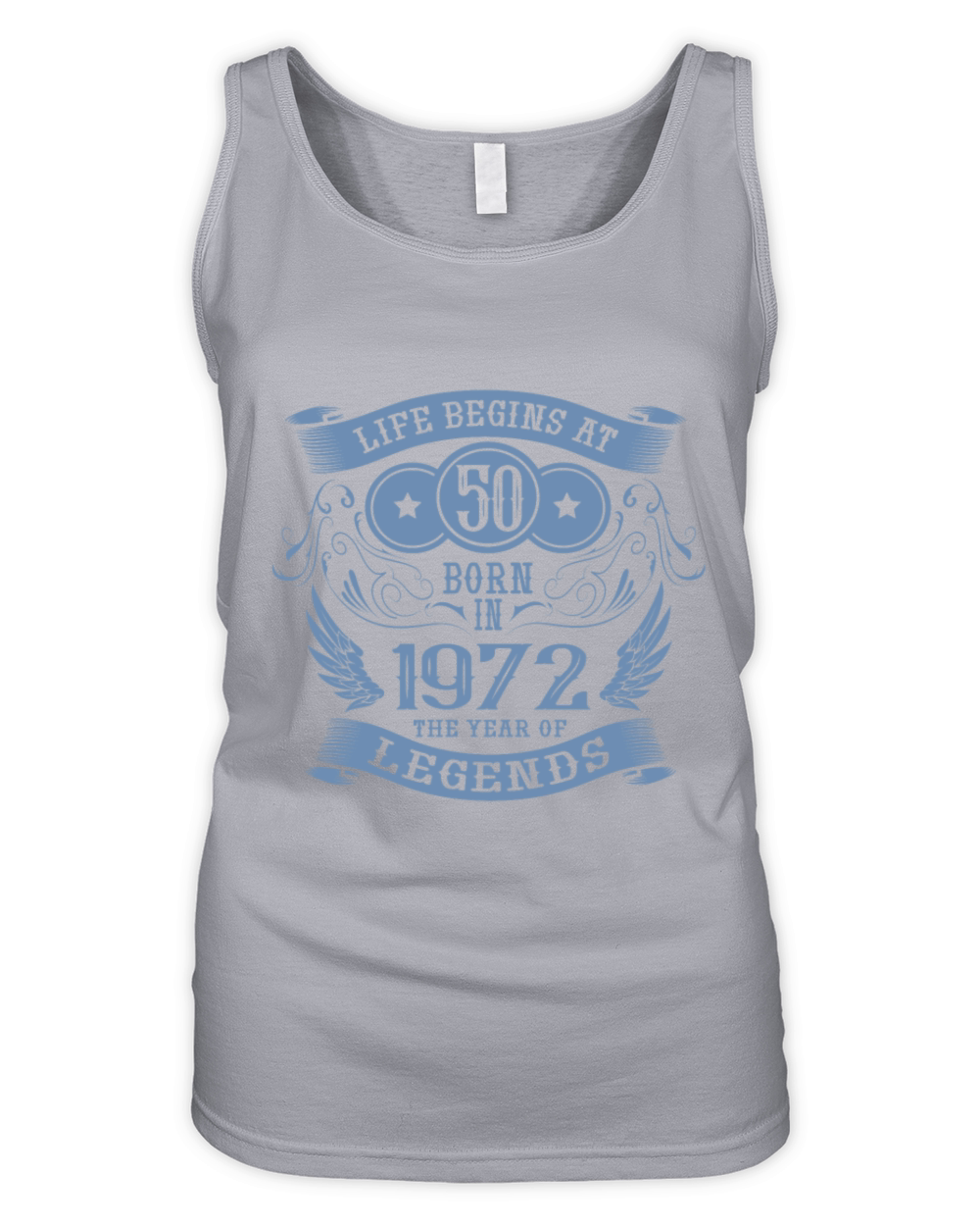 50th Birthday Gifts Vintage 1972 Birthday Organic Women's Tank Top