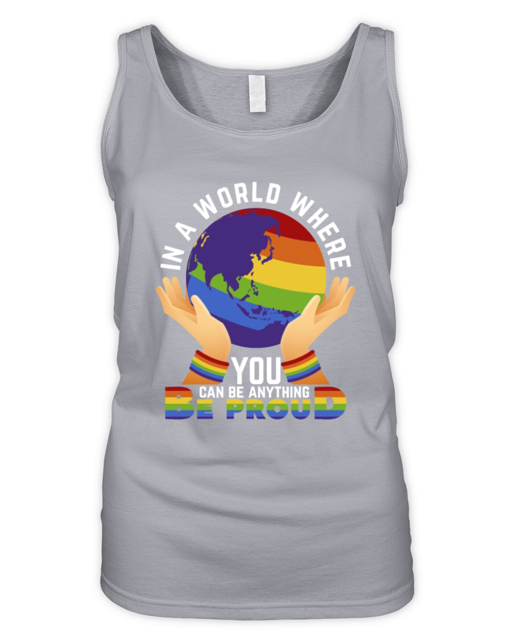 A World Pride To Be Proud Of Sayings Gift Idea Organic Women's Tank Top