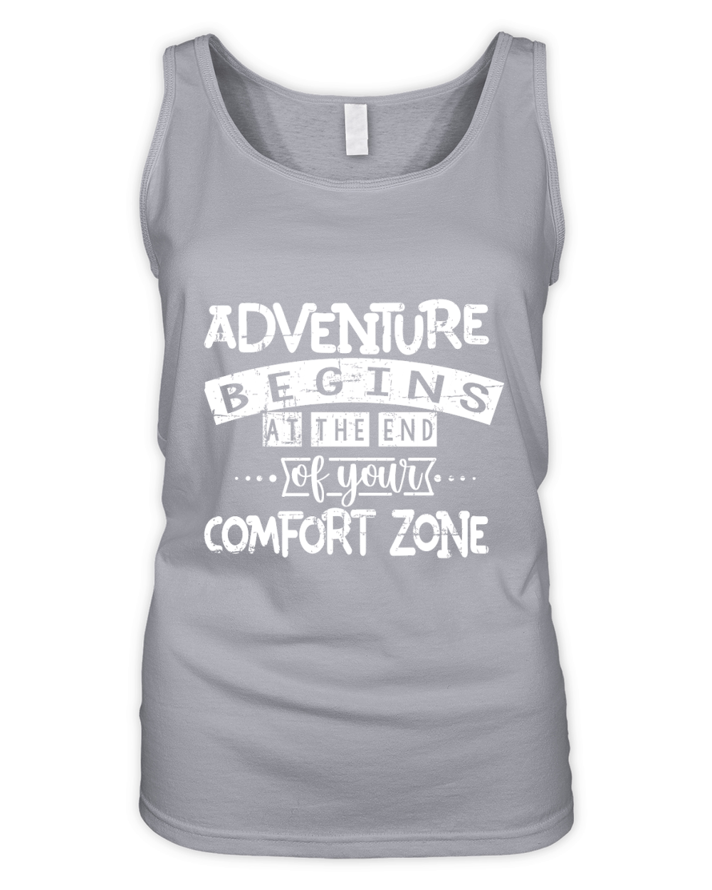 Adventure begins at the end of your comfort zone Organic Women's Tank Top