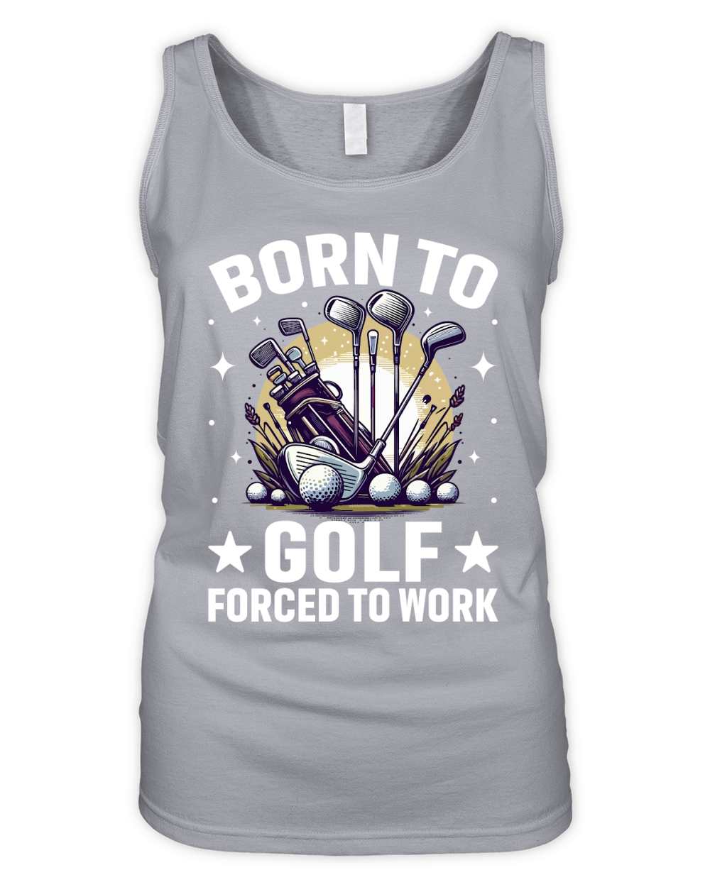 Born to golf forced to work Organic Women's Tank Top