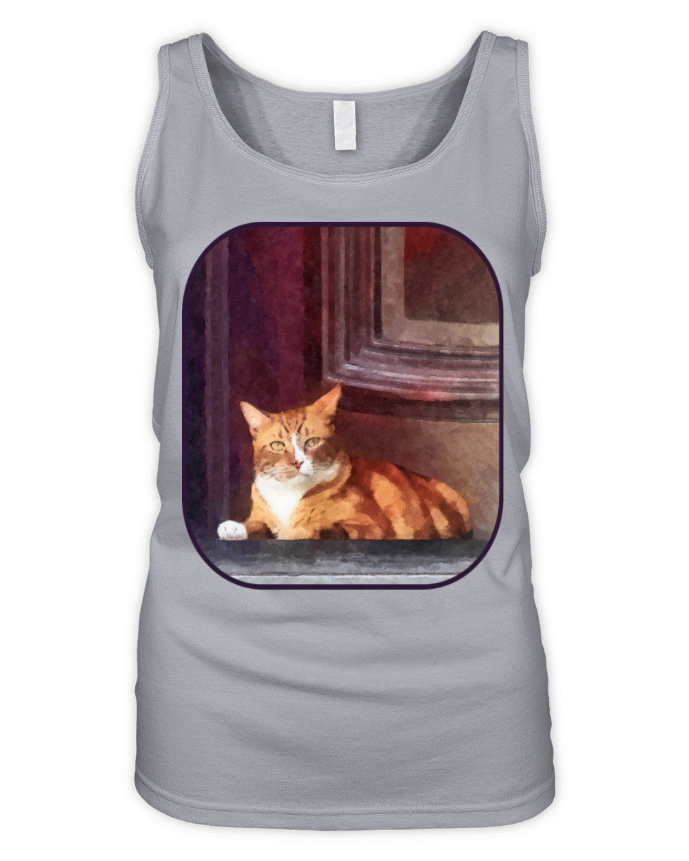 Cats - Orange Tabby in Doorway Organic Women's Tank Top