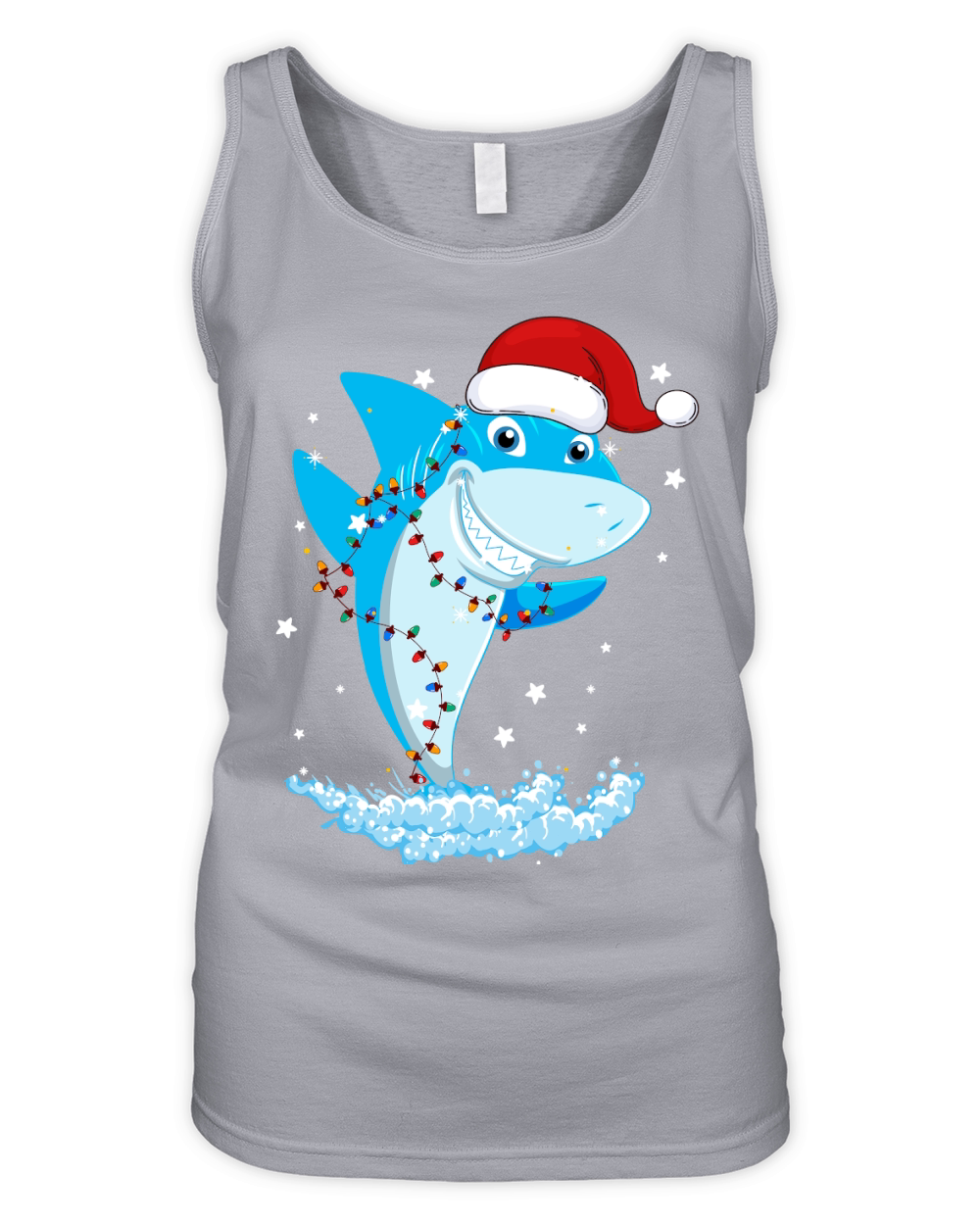 Christmas Fishing Organic Women's Tank Top
