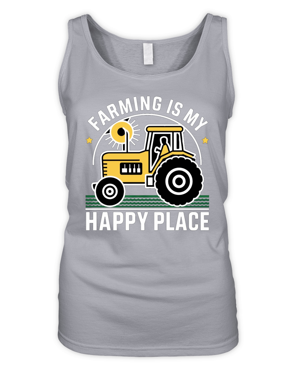Farming is My Happy Place (3) Organic Women's Tank Top