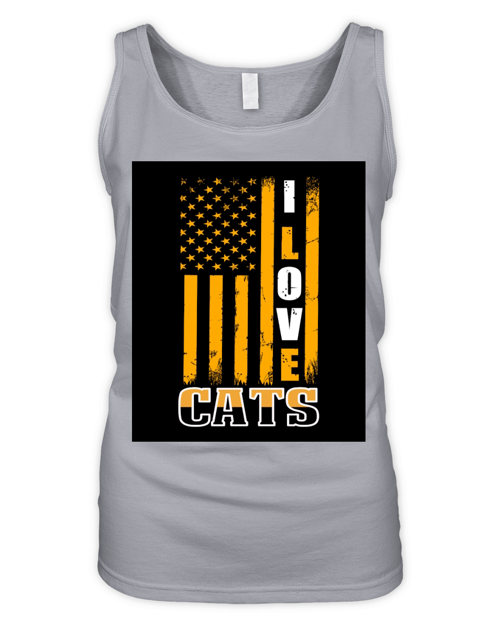 I love Cats USA Flag Organic Women's Tank Top