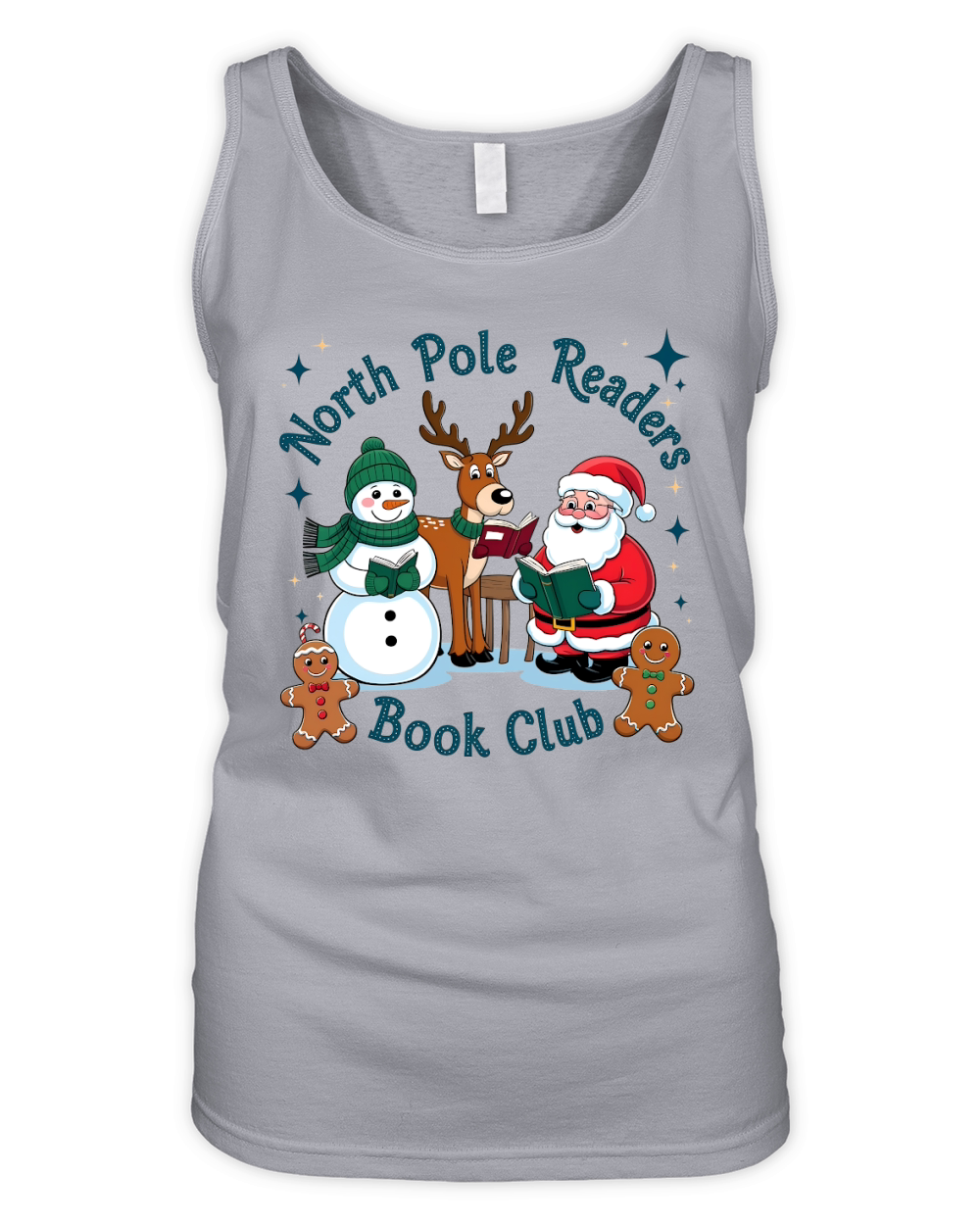 North Pole Book Club Christmas 02 Organic Women's Tank Top
