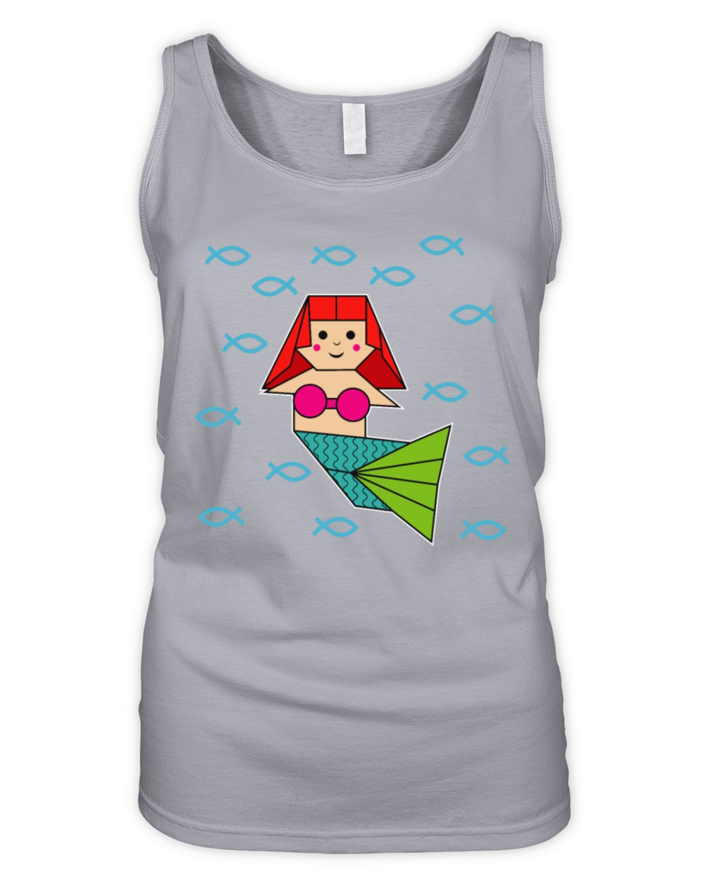 Origami Mermaid Organic Women's Tank Top