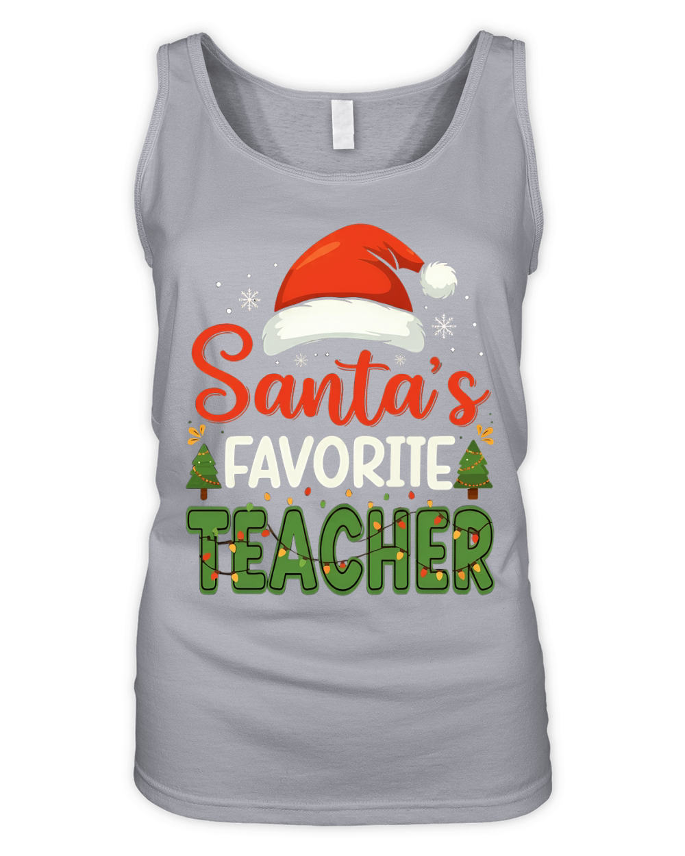 Santas Favorite Teacher 3 Organic Women's Tank Top