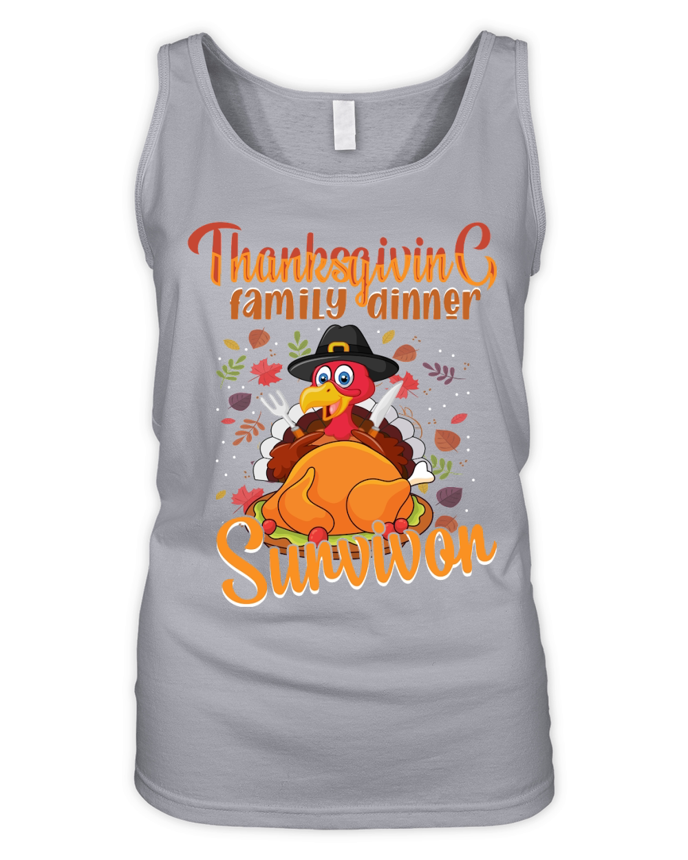 thanksgiving family dinner survivor Organic Women's Tank Top