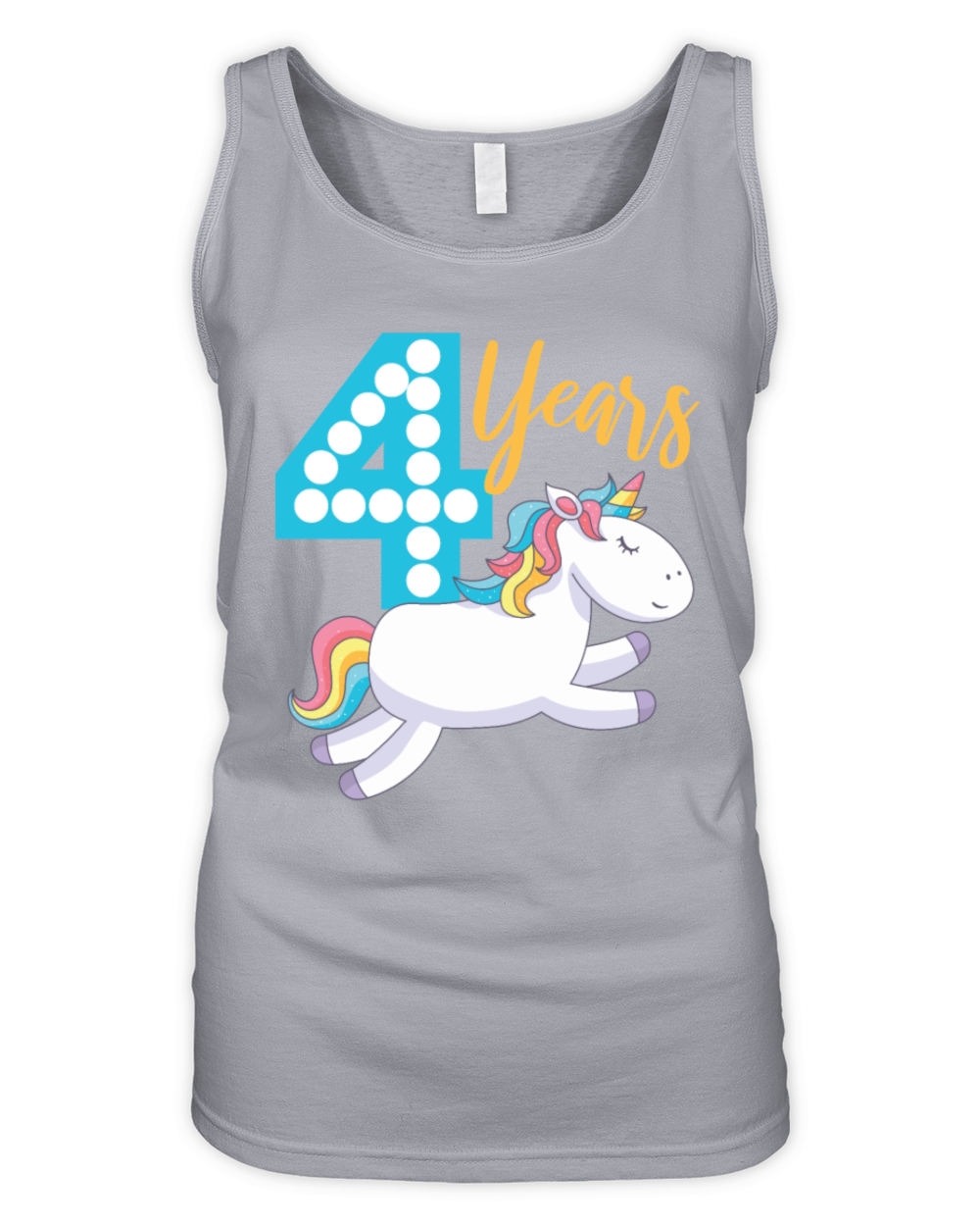Unicorn 4th birthday Organic Women's Tank Top