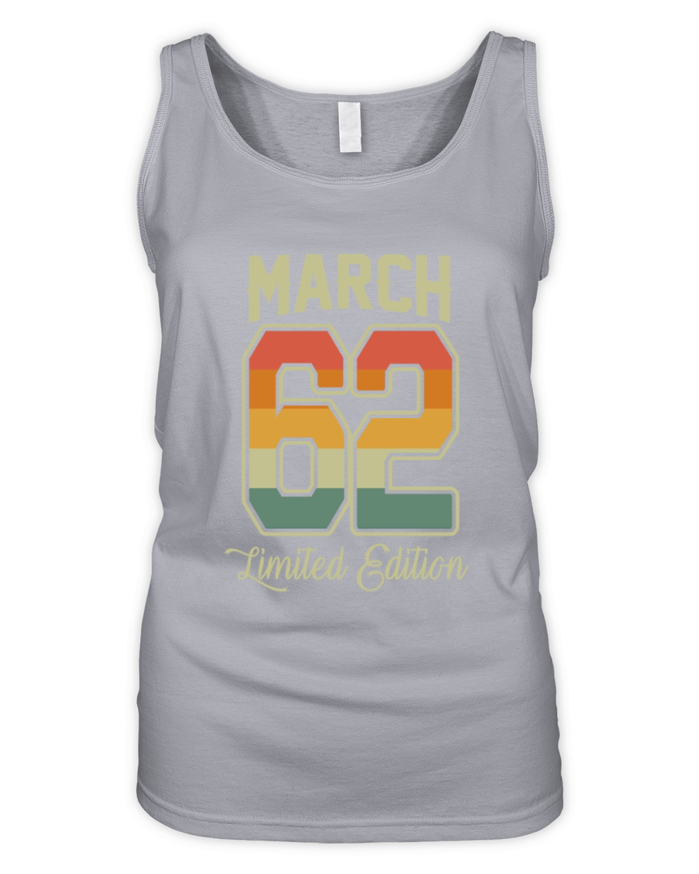 Vintage 60th Birthday March 1962 Sports Gift Organic Women's Tank Top