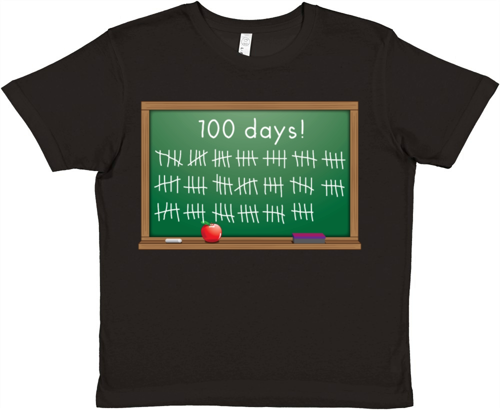 100 days of school chalkboard Premium Kids Crewneck T-shirt