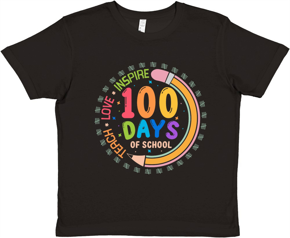 100 Days of School Premium Kids Crewneck T-shirt