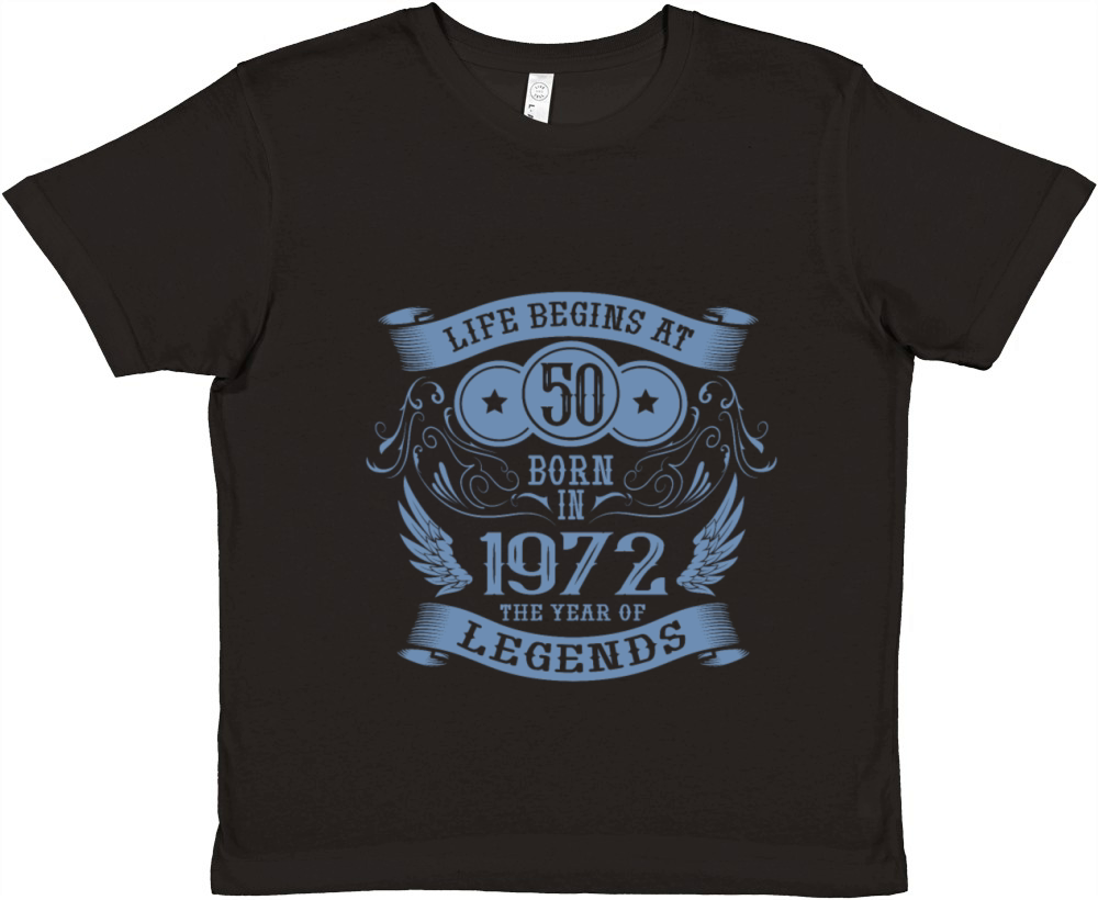 50th Birthday Gifts Vintage 1972 Birthday Premium Kids Crewneck T-shirt