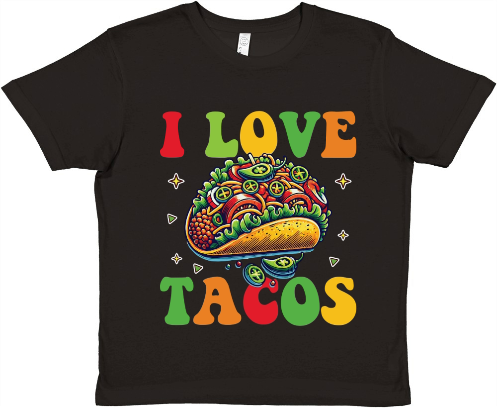 I Love Tacos Premium Kids Crewneck T-shirt
