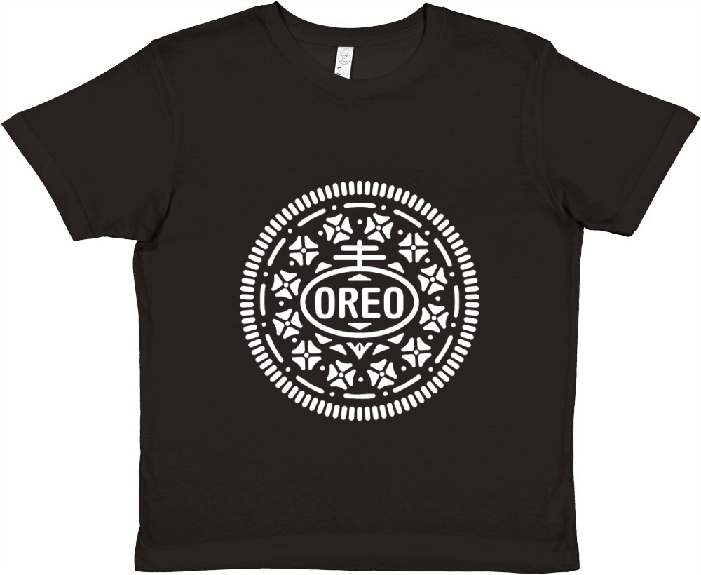 Oreo Cookie Logo Icon Premium Kids Crewneck T-shirt