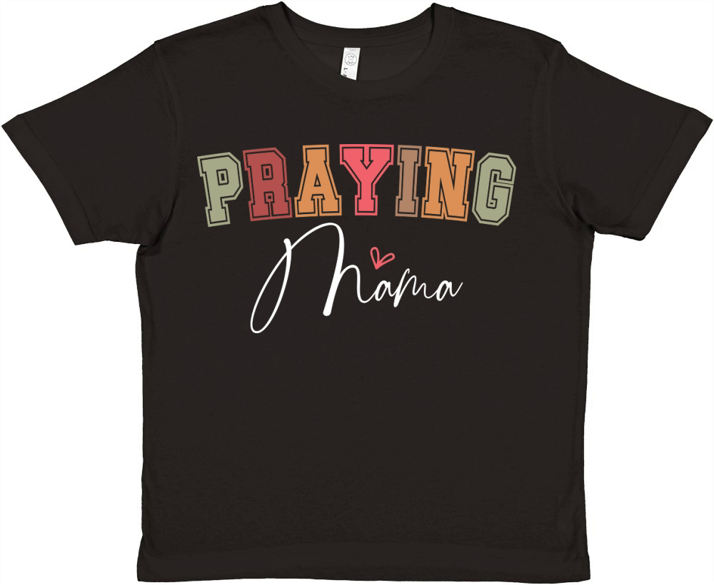 Praying Mama white Premium Kids Crewneck T-shirt