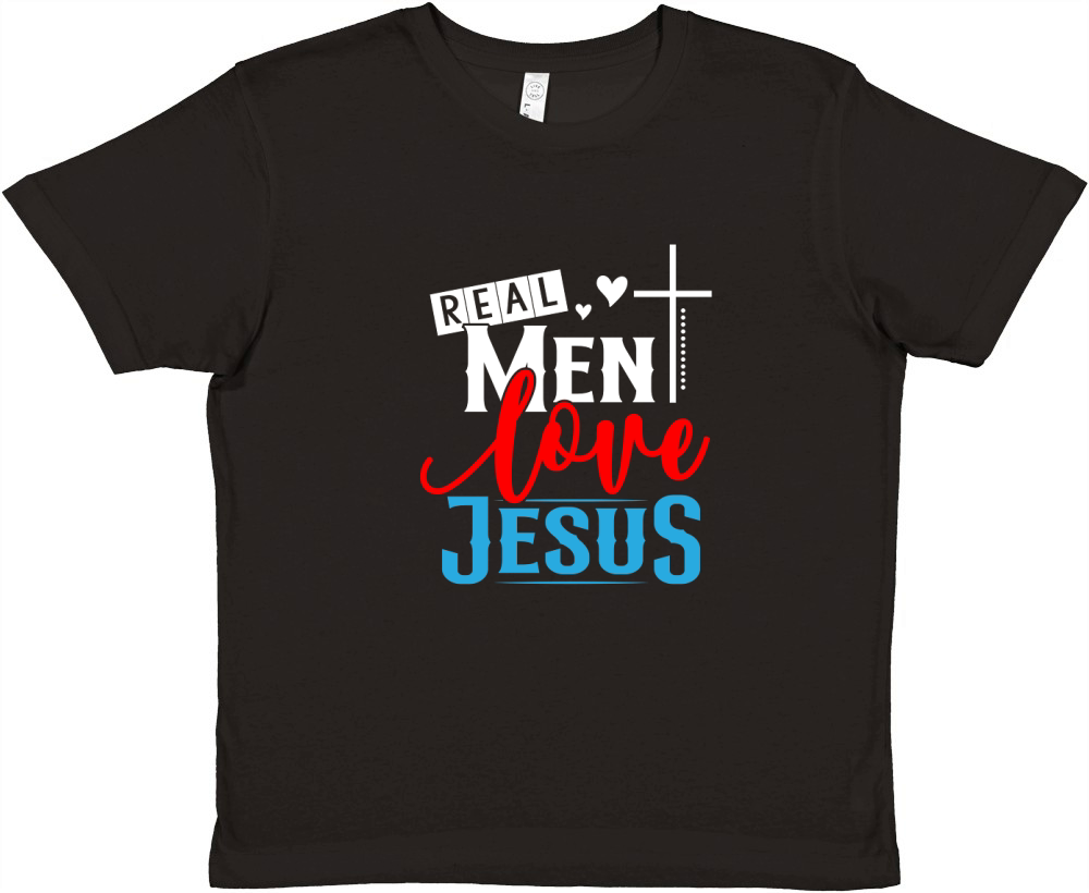 Real Men Love Jesus Premium Kids Crewneck T-shirt