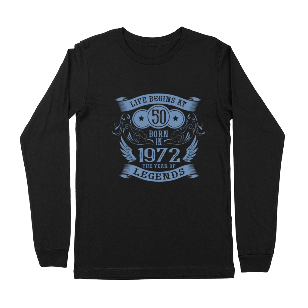 50th Birthday Gifts Vintage 1972 Birthday Premium Long Sleeve