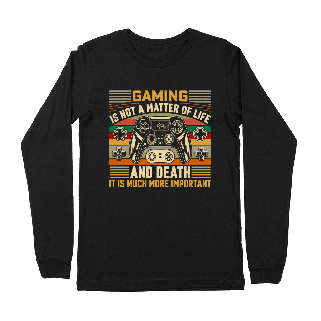 Retro Video Game   gaming is not a matter of life and death it is much more important Premium Long Sleeve