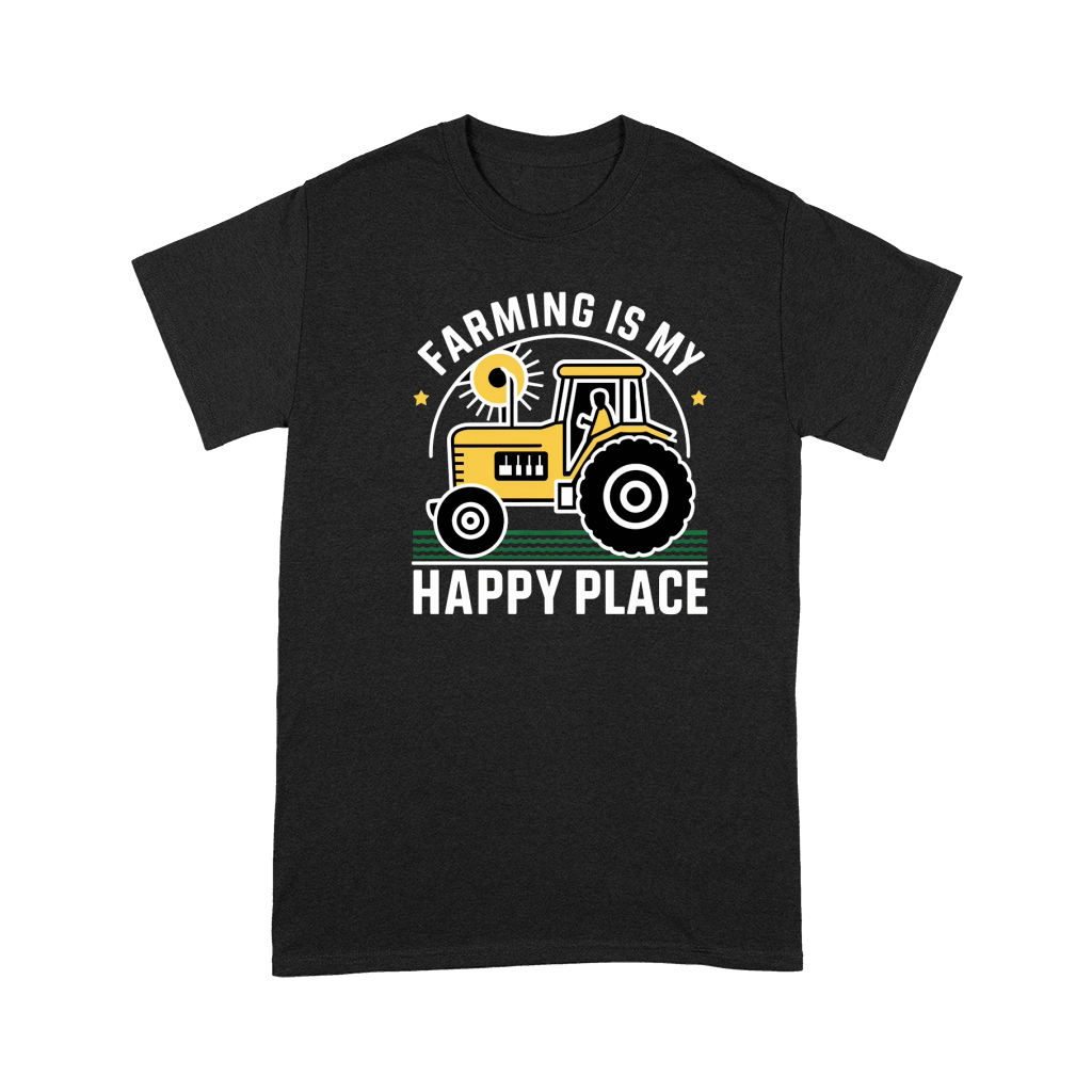 Farming is My Happy Place (3) Premium T-shirt