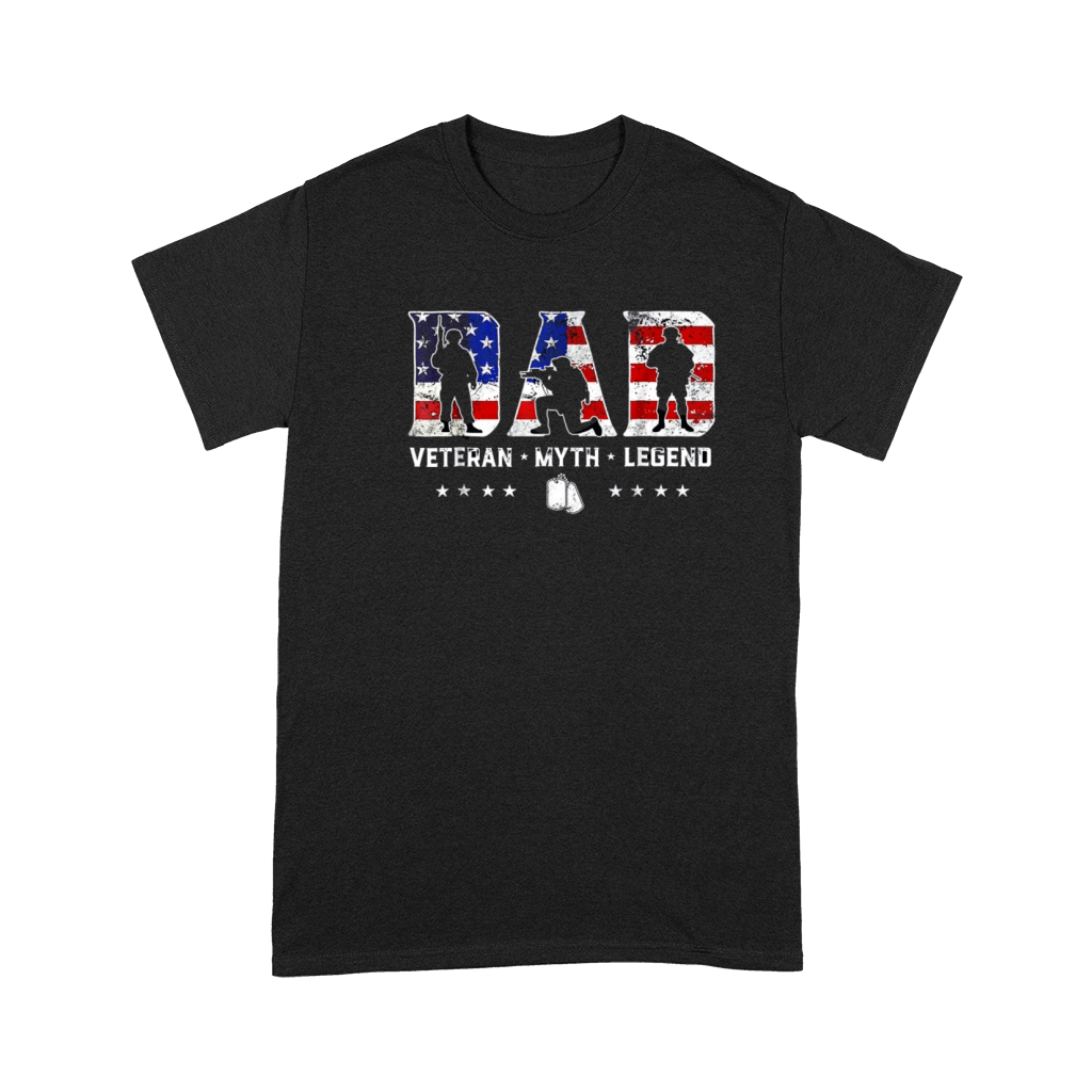 Mens Dad Veteran Myth Legend T Shirt Premium T-shirt