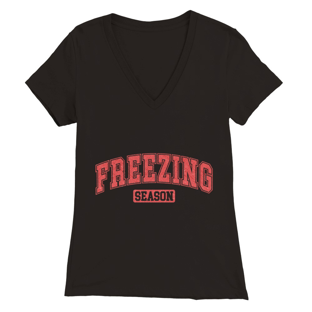 Freezing Season Premium Womens V-Neck T-shirt