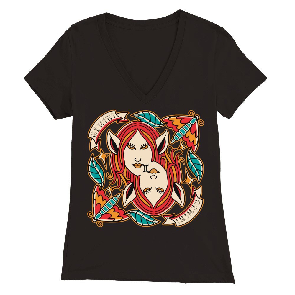Gemini Premium Womens V-Neck T-shirt
