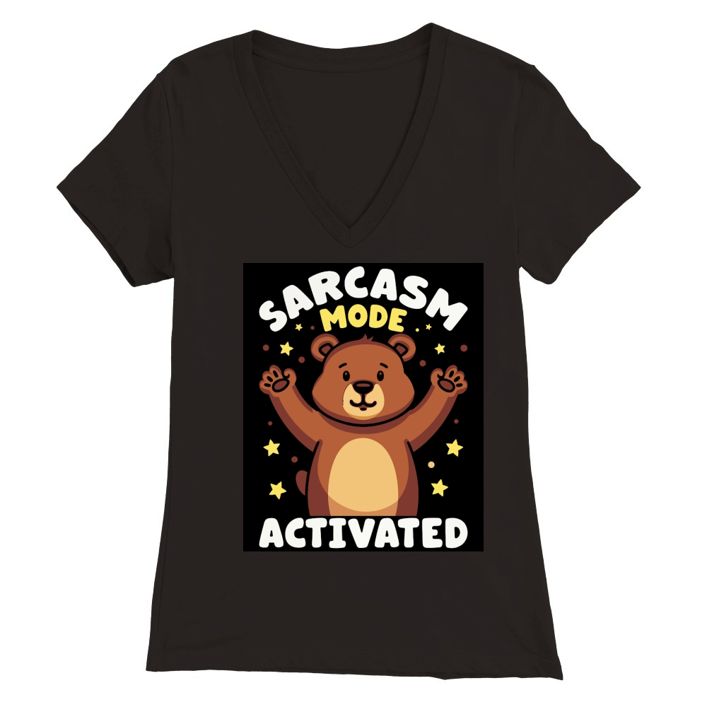 Sarcasm mode activated Premium Womens V-Neck T-shirt