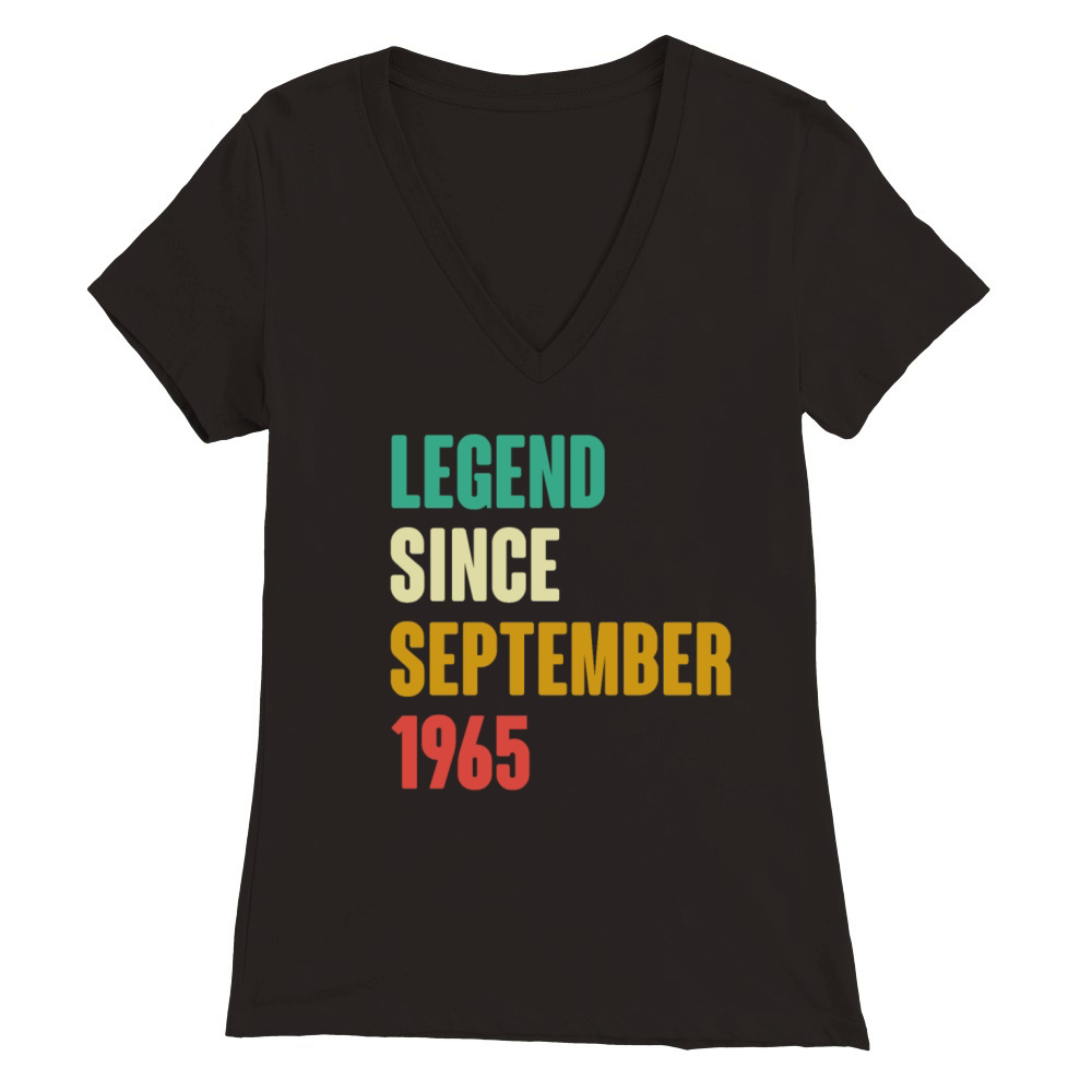 September 1965 57th Birthday 57 Years Old Bday Gi Premium Womens V-Neck T-shirt