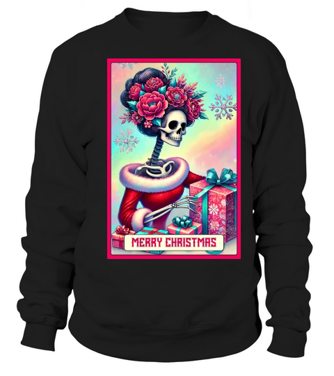 11.Christmas Skeleton Taro Cards Bundle Sweatshirt Unisex