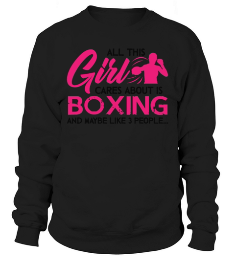 Boxing Girl Cares Hanes Tagles Sweatshirt Unisex