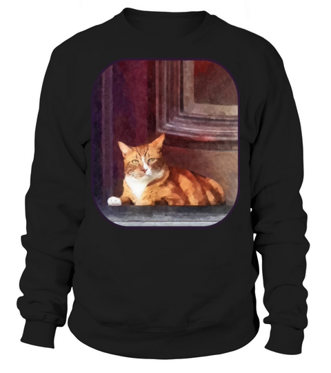 Cats - Orange Tabby in Doorway Sweatshirt Unisex