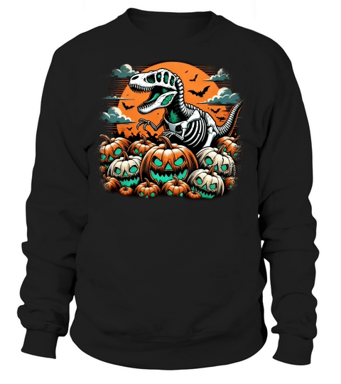 Halloween Dinosaur Skeleton Sweatshirt Unisex