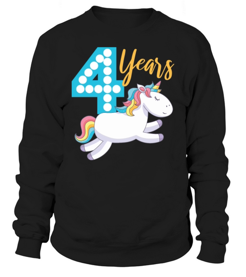 Unicorn 4th birthday Sweatshirt Unisex