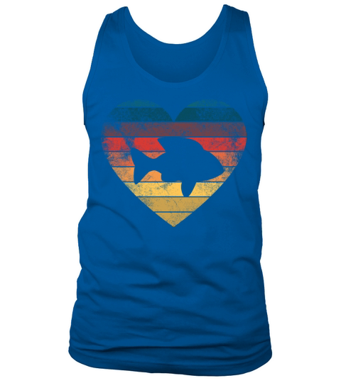 Funny Fish Heart Retro Vintage Cool For Fish Lover Tank Top Unisex