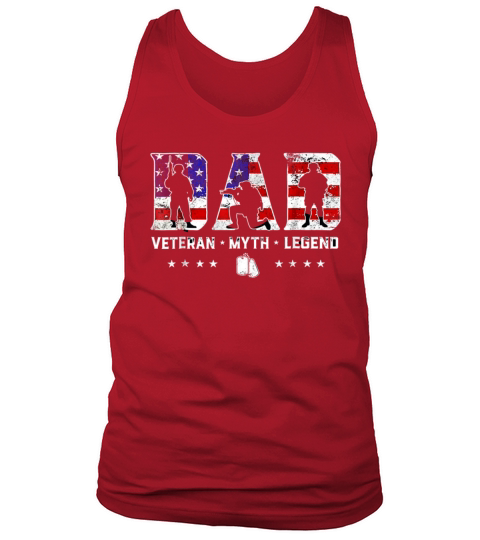Mens Dad Veteran Myth Legend T Shirt Tank Top Unisex