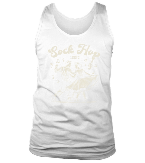 Sock Hop 1950s Dance D Retro White Tank Top Unisex