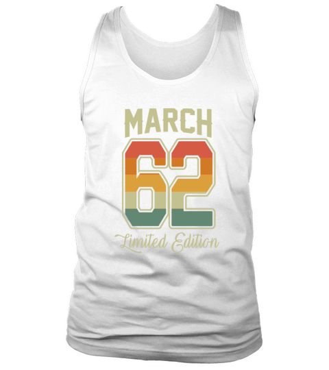 Vintage 60th Birthday March 1962 Sports Gift Tank Top Unisex