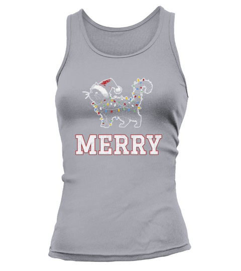 MERRY CAT WRAPPED BY CHRISTMAS LIGHTS D Color 2 Tank top Woman