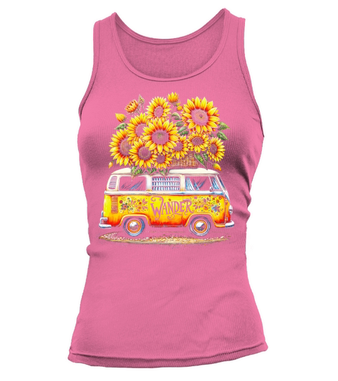Vintage Wander Van with Sunflowers Tank top Woman